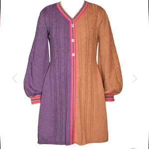 VICTORIA COLOR BLOCK SWEATER DRESS sz 5